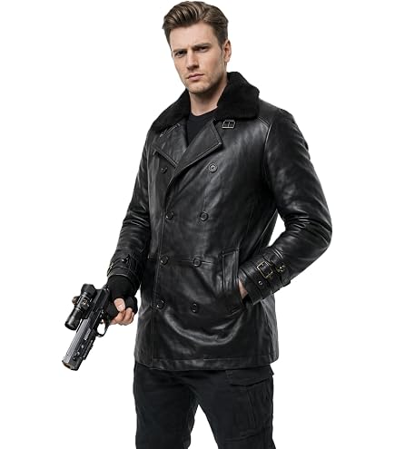 Men's Resident RE6 Evil Leon S Kennedy Leather Jacket | Motorcycle